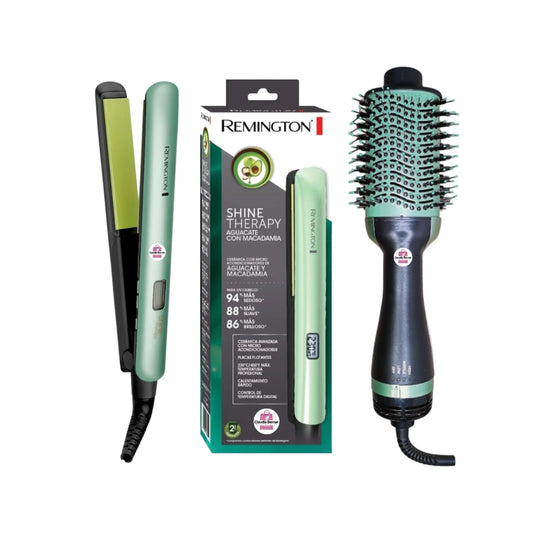 Combo Duo Cepillo Secador + Plancha de Aguacate
