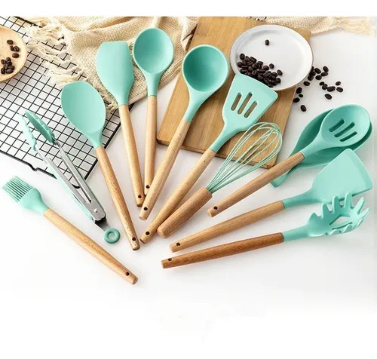 Set De 12 Utensilios De Cocina Silicona