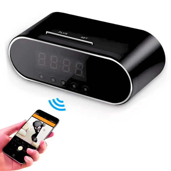 Camara Espia Reloj De Mesa Hd 1080p Wifi Hogar Negocio