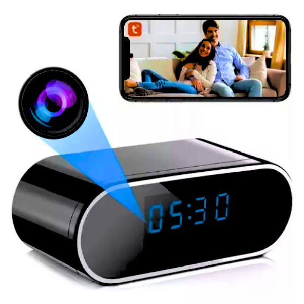 Camara Espia Reloj De Mesa Hd 1080p Wifi Hogar Negocio