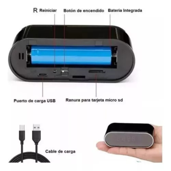 Camara Espia Reloj De Mesa Hd 1080p Wifi Hogar Negocio
