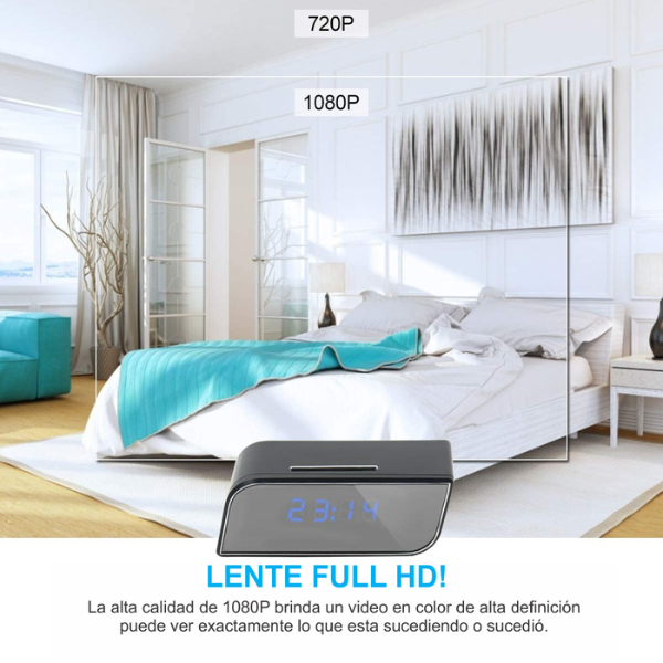 Camara Espia Reloj De Mesa Hd 1080p Wifi Hogar Negocio