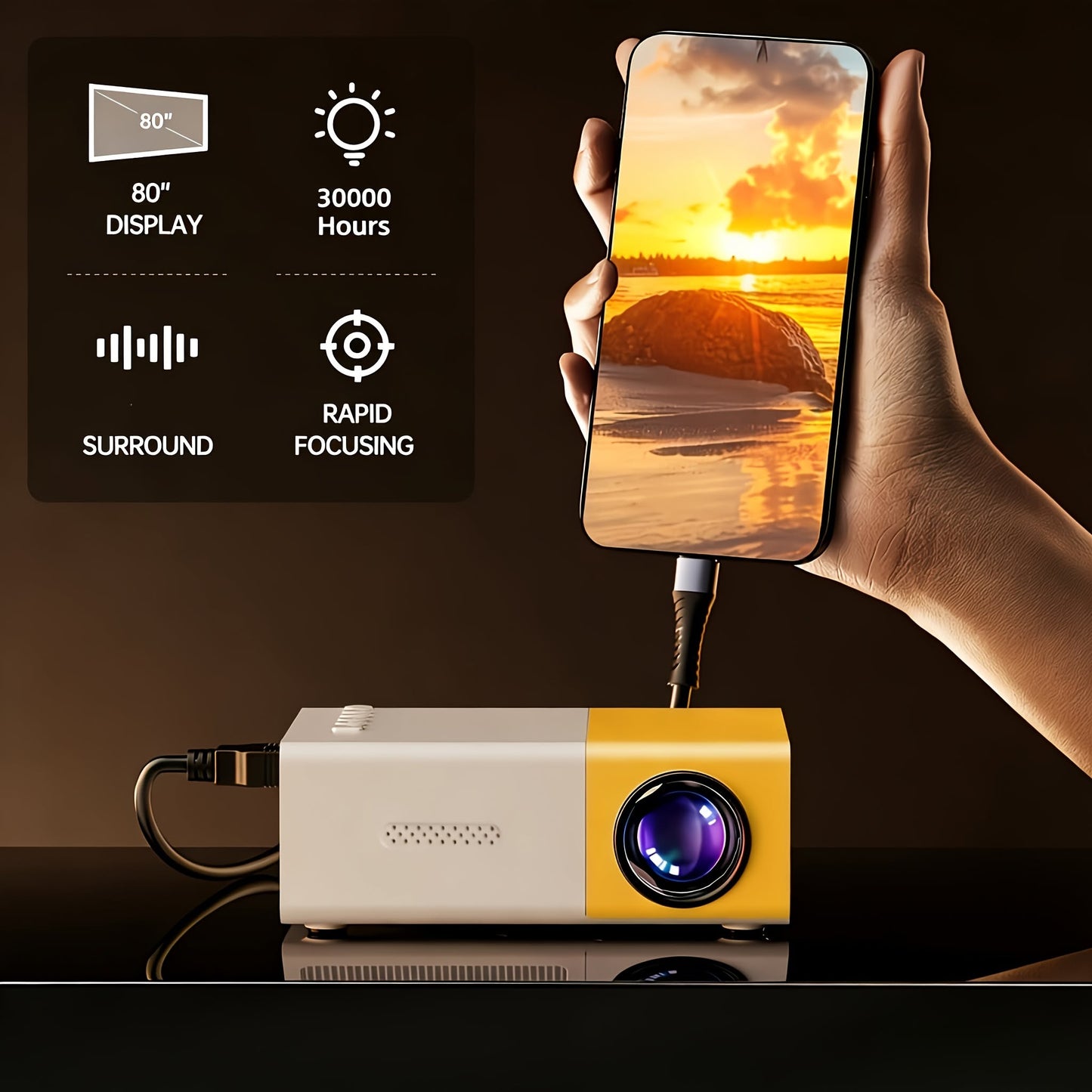 Proyector Led portatil  full HD