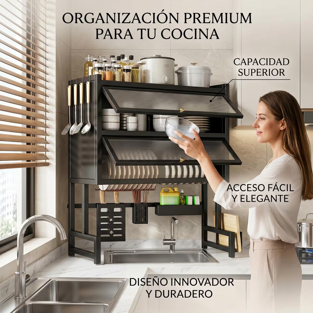 Escurridor De Platos Doble Tapa